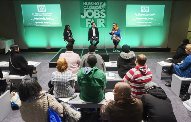 Panel talk at RCNi nursing careers and jobs fair Leicester